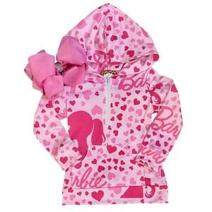 NEW AIER WHOLESALE girl's barbie lover's heart hoodie pullover in dream pink